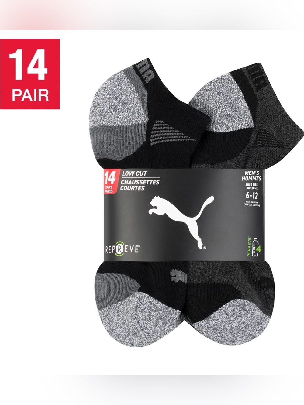 Puma Men's Low Cut Ankle Socks - (14 Pack)